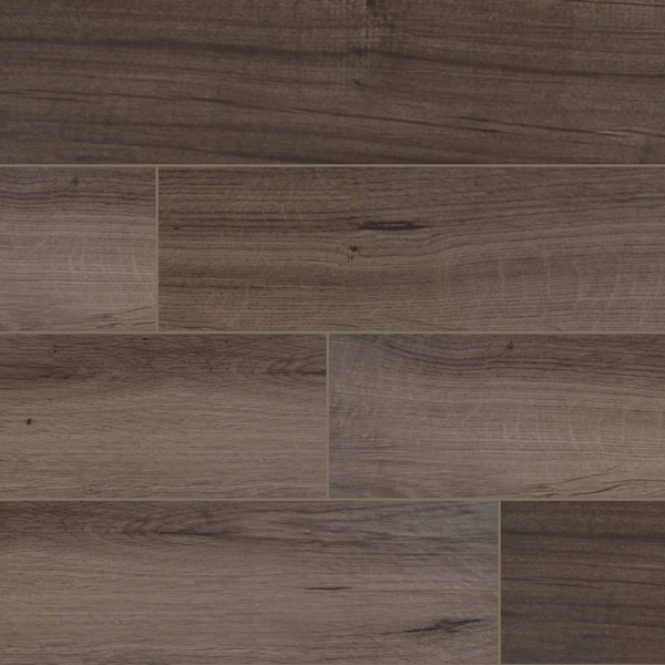 Palmetto Smoke 6 In. X 36 In. Porcelain Floor And Wall Tile, 10PK